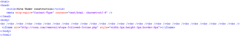 Malicious iframe