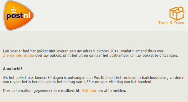 postnl phishing