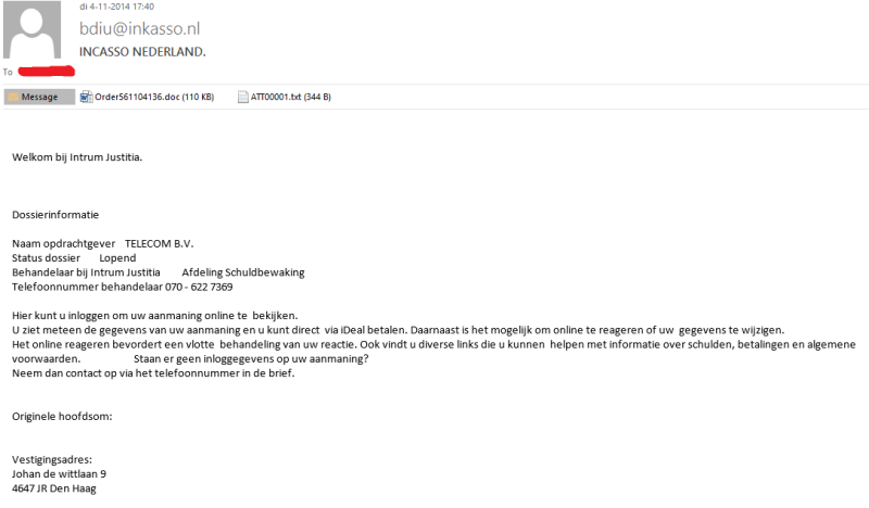 incasso mail