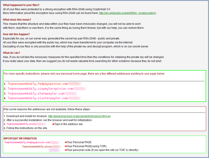 CryptoWall ransom note