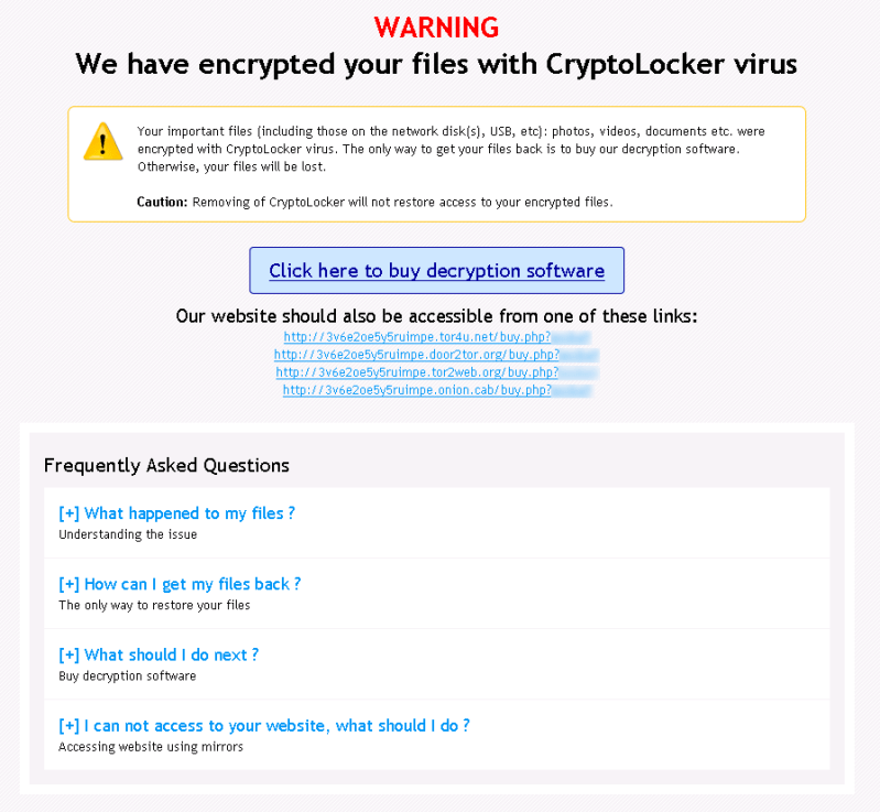 TorrentLocker lock screen