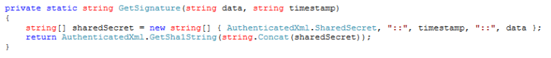 Hashing of secret prepended
