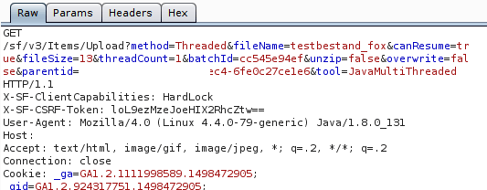 Initialize upload