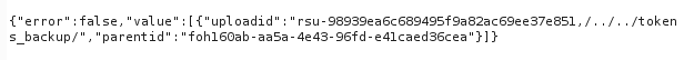Upload ID path traversal result